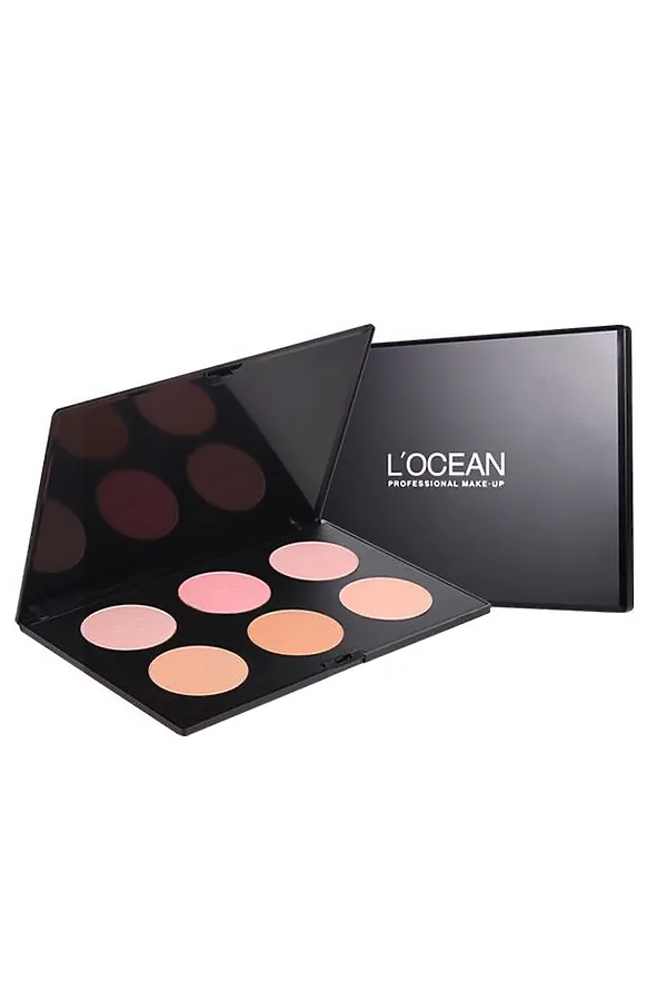 L’ocean Профессиональная палетка румян 6 оттенков / Hole Blusher, 10 г x 6 KRISTALLER, мульти - фото 2