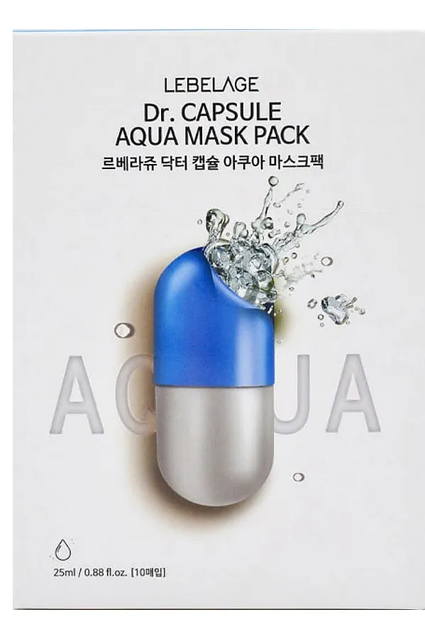Lebelage Тканевая маска с морской водой / Dr. Capsule Aqua Mask Pack, 25 мл KRISTALLER, белый - фото 2