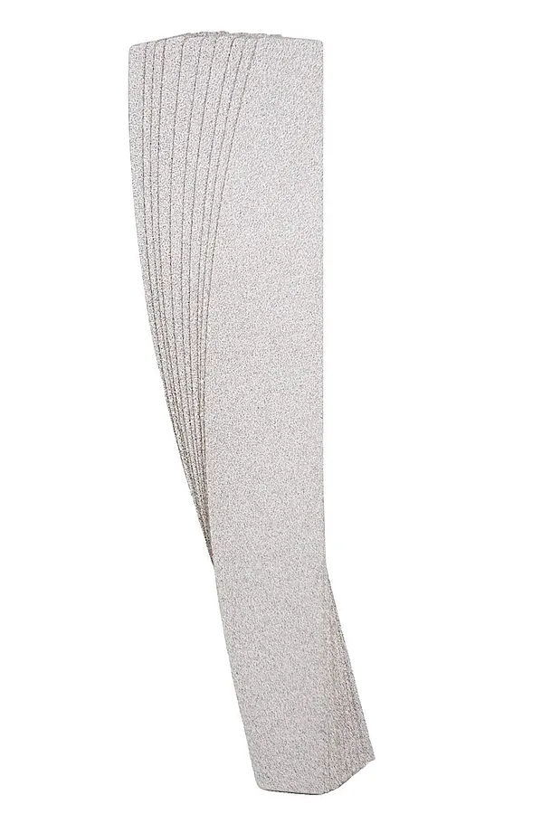NailPro Сменные файлы для маникюра и педикюра на вспенке / White, лодка, 80 грит, 10 шт. KRISTALLER, серый - фото 2