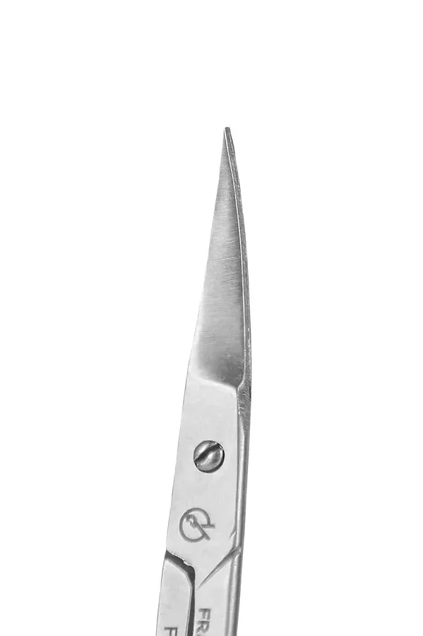 Frau Finger Ножницы маникюрные для ногтей изогнутые / Classic FS-102DP, матовые, ручная заточка, 9 см KRISTALLER, серый - фото 2