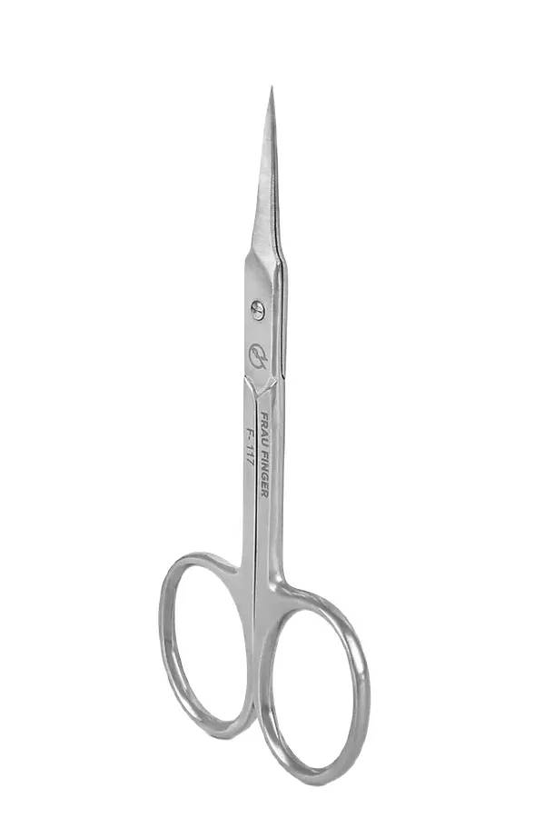 Frau Finger Ножницы маникюрные для кутикулы прямые / Classic FS-117SP, глянцевые, ручная заточка, 10 см KRISTALLER, серый - фото 2