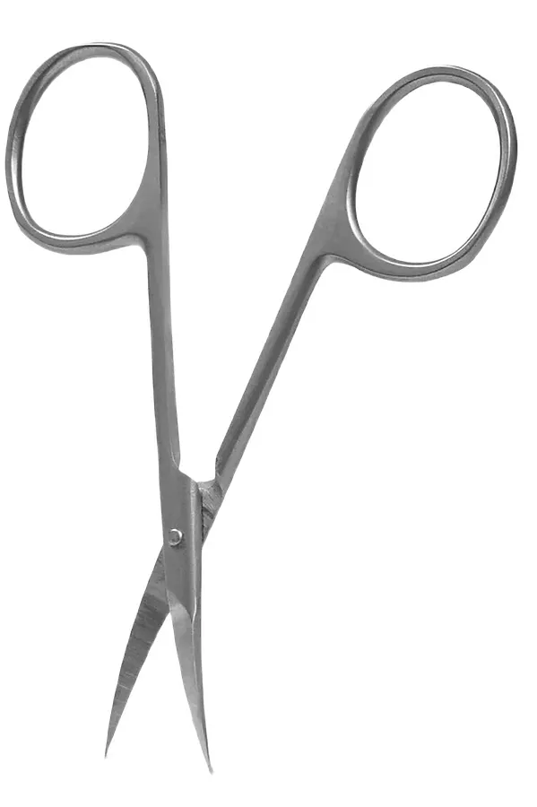 Frau Finger Ножницы маникюрные для кутикулы изогнутые / Classic FS-131DP, матовые, ручная заточка, 10 см KRISTALLER, серый - фото 2