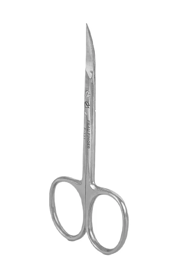 Frau Finger Ножницы маникюрные для кутикулы изогнутые / Classic FS-131SP, глянцевые, ручная заточка, 10 см KRISTALLER, серый - фото 2