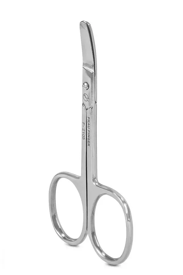 Frau Finger Ножницы для ногтей детские изогнутые / Classic FS-2105SP, глянцевые, ручная заточка, 9 см KRISTALLER, серый - фото 2