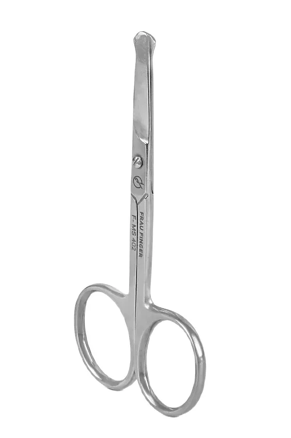 Frau Finger Ножницы для ногтей детские прямые / Classic FS-402SP, глянцевые, ручная заточка, 9,5 см KRISTALLER, серый - фото 2