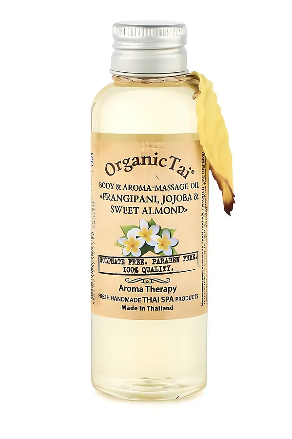 OrganicTai Масло для тела и аромамассажа «Франжипани, жожоба и сладкий миндаль», 120 мл KRISTALLER, франжипани, жожоба и сладкий миндаль - фото 2