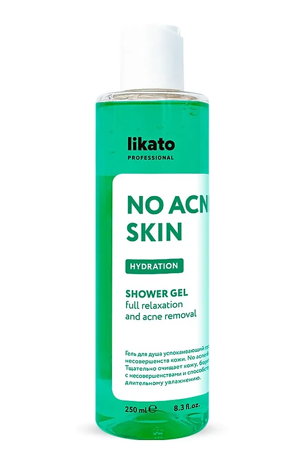 Likato Гель для душа успокаивающий против несовершенств кожи / No Acne Skin, 250 мл KRISTALLER, зеленый - фото 2