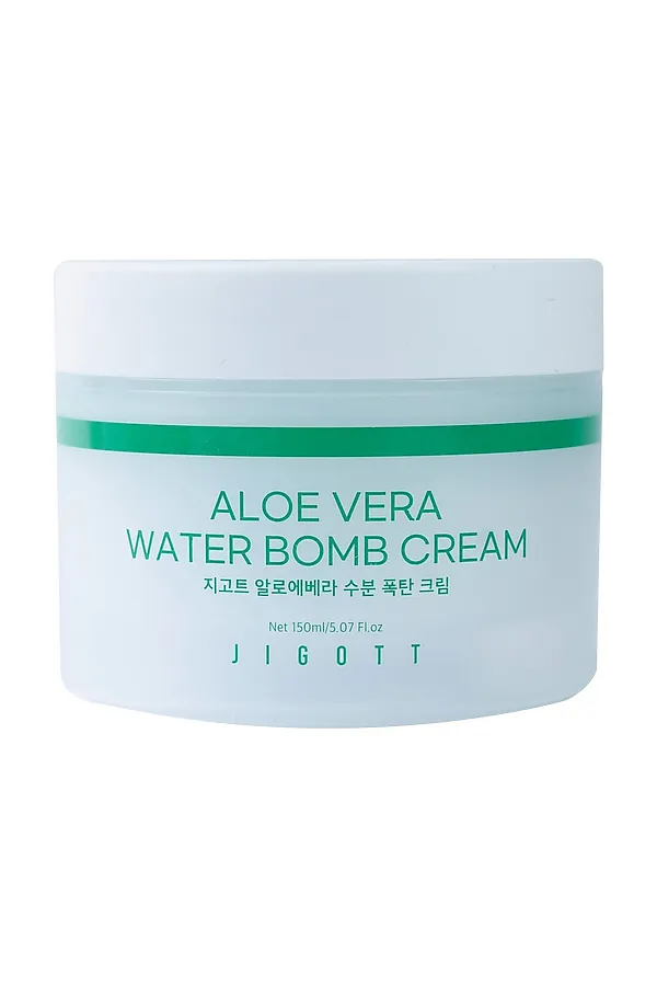Jigott Крем для лица улажняющий с экстрактом алоэ вера / Aloe Vera Water Bomb Cream, 150 мл KRISTALLER, белый - фото 2