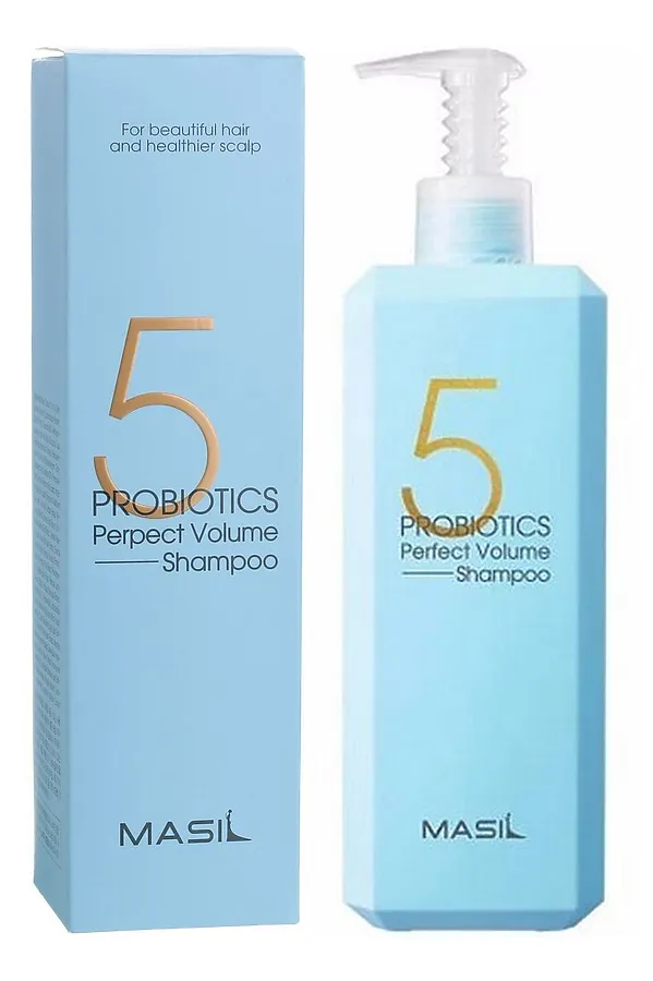 Masil Шампунь для объёма волос с пробиотиками / 5 Probiotics Perpect Volume Shampoo, 500 мл KRISTALLER, голубой - фото 2