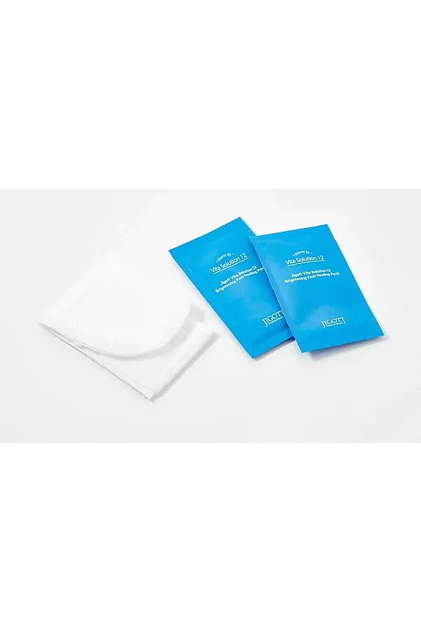 Jigott Отшелушивающие пилинг-носочки с осветляющим эффектом / Vita Solution 12 Brightening Foot Peeling Pack, 30 мл KRISTALLER, белый - фото 2