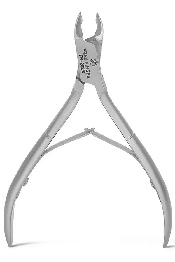 Frau Finger Кусачки маникюрные для кутикулы / Classic FN-202/6DP, двойная пружина, ручная заточка, 6 мм KRISTALLER, серый - фото 2