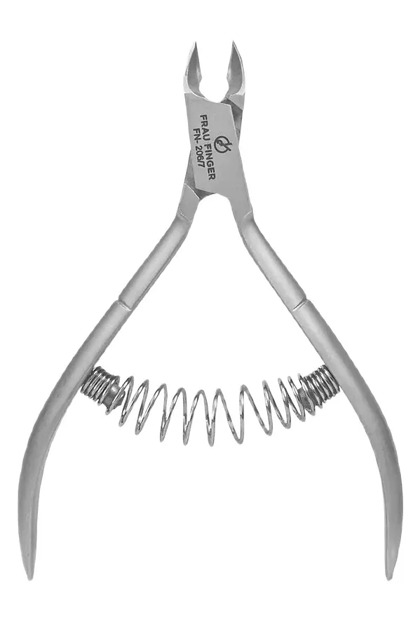 Frau Finger Кусачки маникюрные для кутикулы / Classic FN-206/7DP, спиральная пружина, ручная заточка, 7 мм KRISTALLER, серый - фото 2