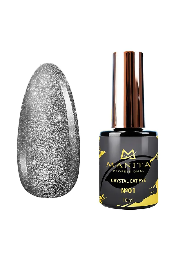 Manita Professional Гель-лак для ногтей с эффектом кошачьего глаза / Crystal Cat Eye №01, 10 мл KRISTALLER, №01 - фото 2
