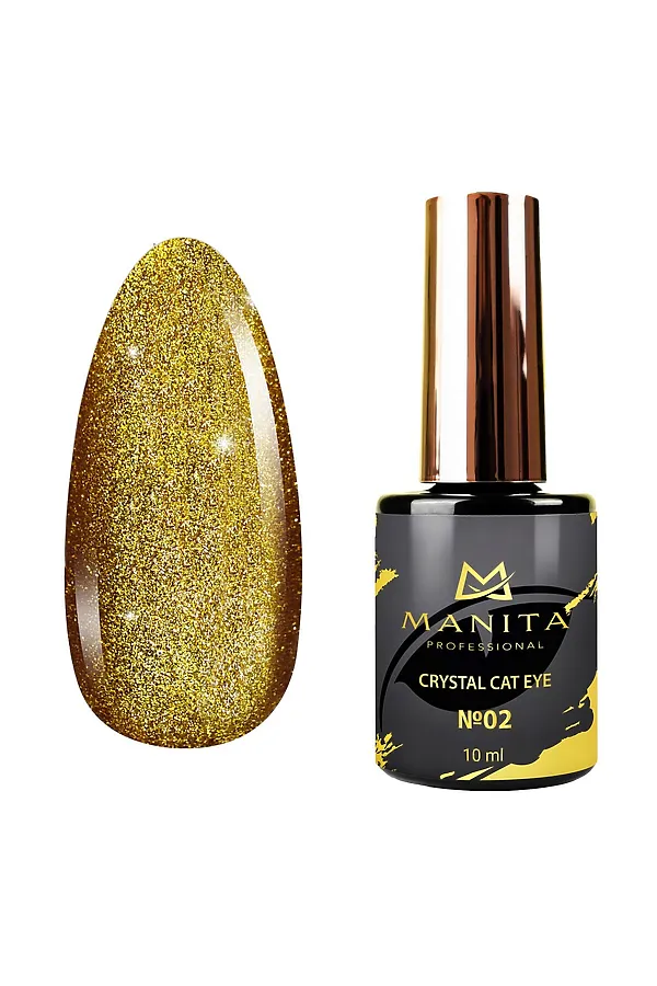 Manita Professional Гель-лак для ногтей с эффектом кошачьего глаза / Crystal Cat Eye №02, 10 мл KRISTALLER, №02 - фото 2