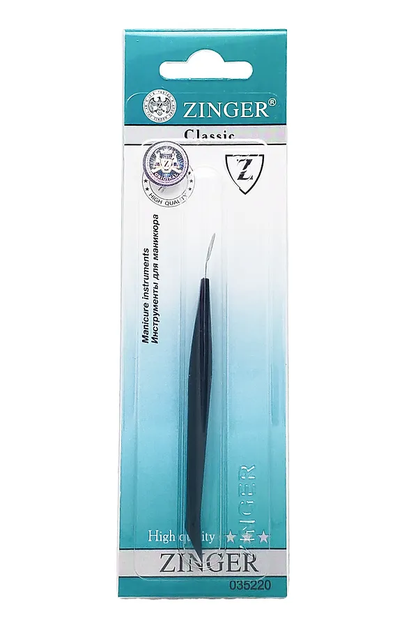 Zinger Триммер для обработки кутикулы двусторонний / Classic CT-17, 10,3 см KRISTALLER, черный - фото 2