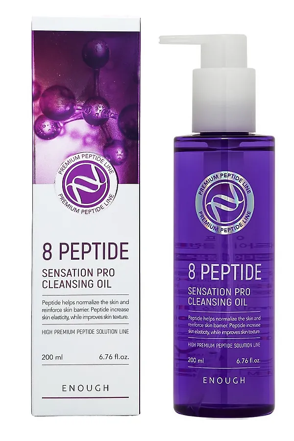 Enough Гидрофильное масло для умывания с пептидами / 8 Peptied Sensation Pro Cleansing Oil, 200 мл KRISTALLER, прозрачный - фото 2