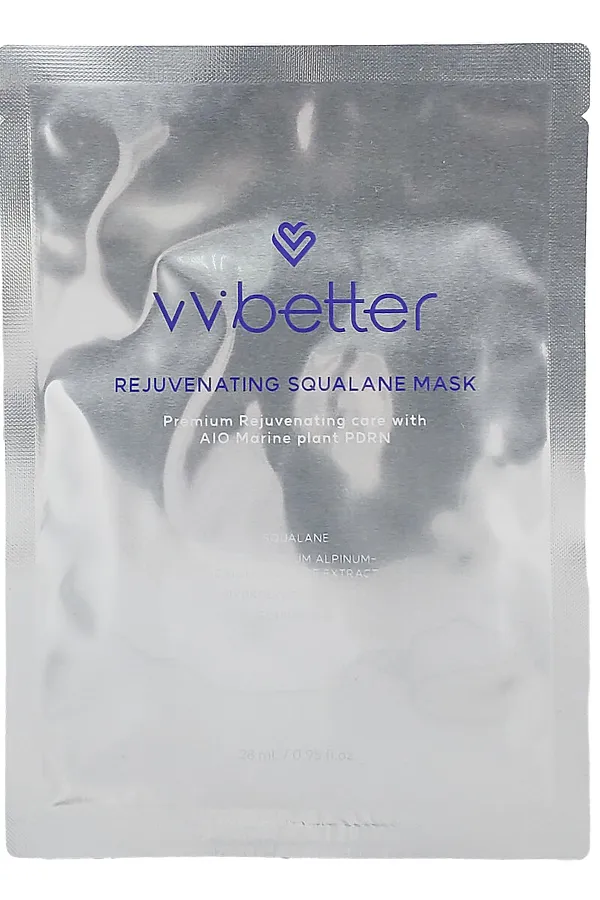 VVbetter Тканевая маска для лица обновляющая / Rejuvenating Squalane Mask, 28 мл KRISTALLER, белый - фото 2
