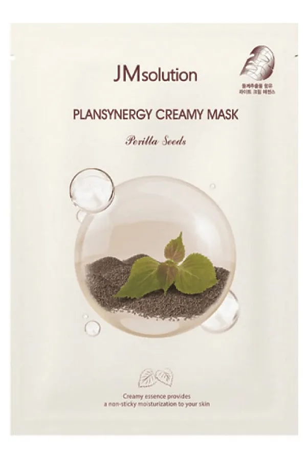 Jmsolution Тканевая маска для сияния кожи с семенами периллы / Plansynergy Creamy Mask Perilla Seeds, 30 мл KRISTALLER, белый - фото 2