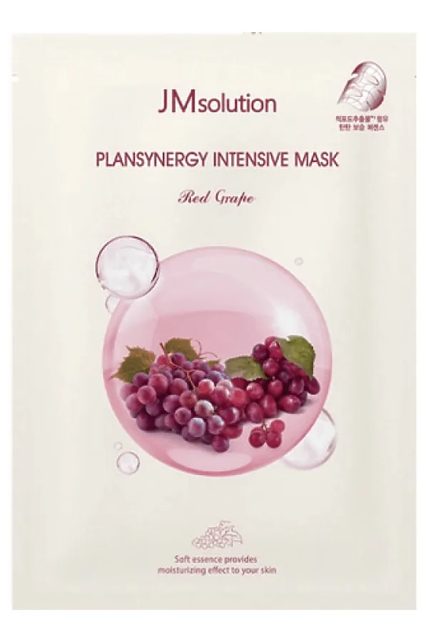 Jmsolution Тканевая маска для лица укрепляющая с красным виноградом / Plansynergy Intensive Mask Red Grape, 30 мл KRISTALLER, белый - фото 2