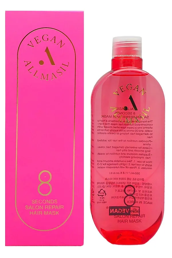 AllMasil Восстанавливающая маска для волос / 8 Seconds Salon Repair Hair Mask, 100 мл KRISTALLER, розовый - фото 2