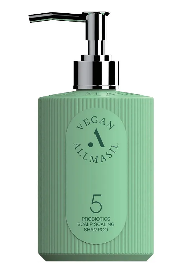 AllMasil Глубокоочищающий шампунь для волос с пробиотиками / 5 Probiotics Scalp Scaling Shampoo, 500 мл KRISTALLER, зеленый - фото 2