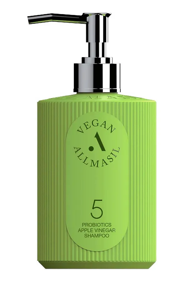 AllMasil Шампунь для волос с яблочным уксусом / 5 Probiotics Apple Vinegar Shampoo, 500 мл KRISTALLER, зеленый - фото 2