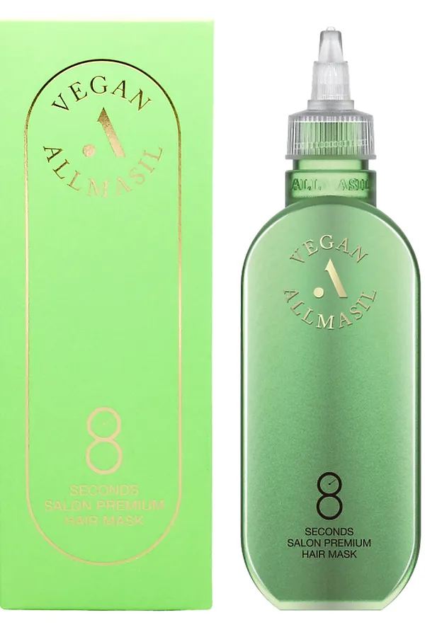 AllMasil Питательная маска для волос ампульного типа / 8 Seconds Salon Premium Hair Mask, 350 мл KRISTALLER, зеленый - фото 2