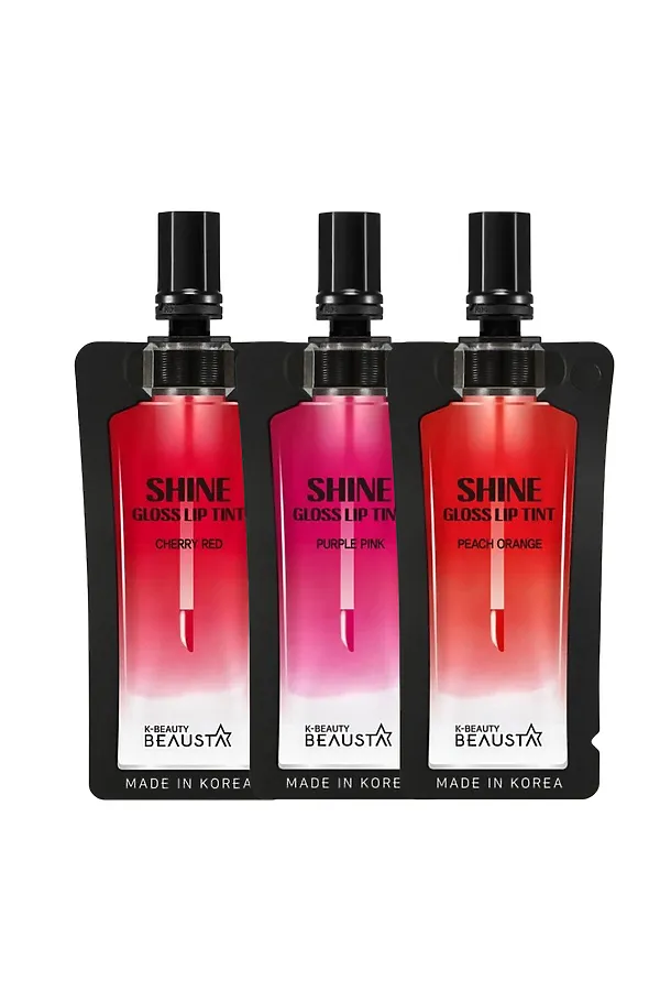 Beausta Набор стойких тинтов для губ / Shine Gloss Lip Tint, 3 шт. KRISTALLER, ассорти - фото 2