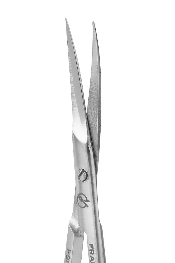 Frau Finger Ножницы маникюрные для кутикулы изогнутые / Professional FSP-131SLIMDP, матовые, ручная заточка, 10 см KRISTALLER, серый - фото 2