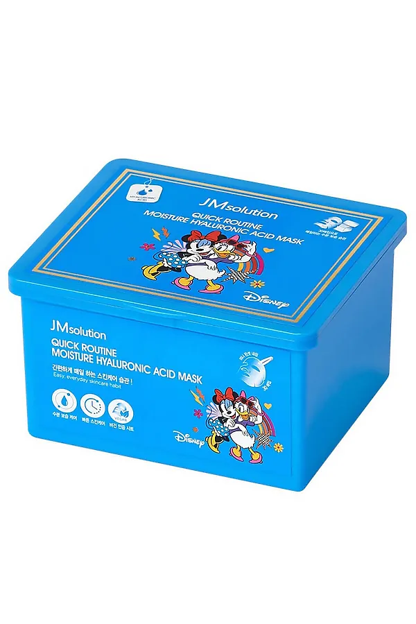JMsolution Набор увлажняющих тканевых масок для лица / Disney Quick Routine Moisture Hyaluronic Acid Mask, 350 мл KRISTALLER, белый - фото 2