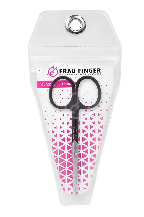 Frau Finger Ножницы маникюрные для кутикулы изогнутые / Classic FS-131BM, матовые, ручная заточка, 10 см KRISTALLER, серый - фото 2
