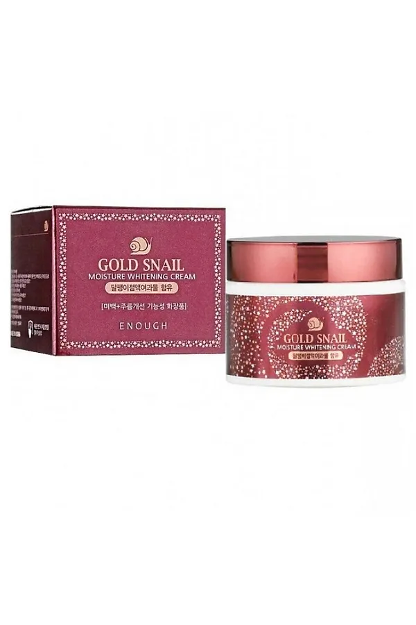 Enough Крем для лица увлажняющий с осветляющим эффектом / Gold Snail Moisture Whitening Cream, 50 мл KRISTALLER, белый - фото 2