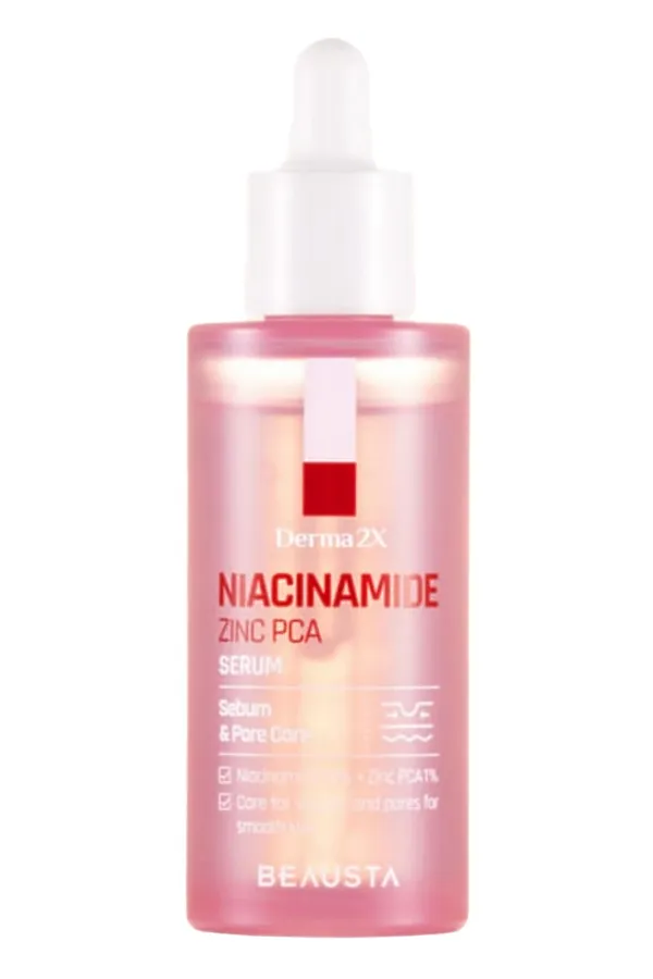 Beausta Сыворотка для лица с ниацинамидом и цинком / Derma2X Niacinamide Zinc PCA Serum, 40 мл KRISTALLER, прозрачный - фото 2