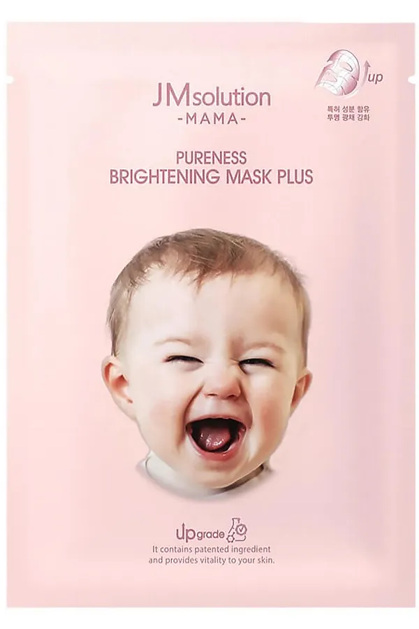 JMsolution Гипоаллергенная тканевая маска для сияния кожи лица / Mama Pureness Brightening Mask Plus, 30 мл KRISTALLER, белый - фото 2