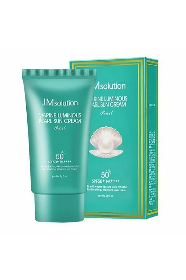 Jmsolution Увлажняющий солнцезащитный крем с жемчугом / Marine Luminous Pearl Sun Cream Pearl SPF50+/PA++++, 50 мл KRISTALLER, белый - фото 2