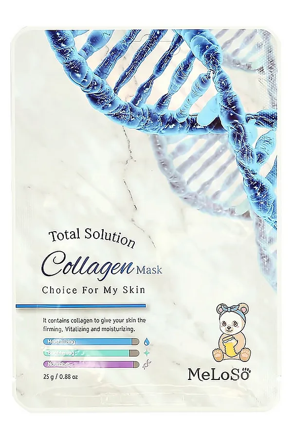 MeLoSo Тканевая маска для лица с коллагеном / Total Solution Collagen Mask, 25 г KRISTALLER, белый - фото 2