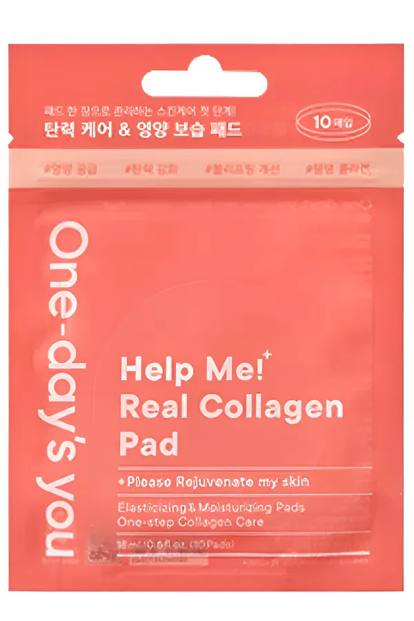 One-day's You Очищающие тонер-пэды для лица с коллагеном / Handy Help Me Real Collagen Pad, 10 шт. KRISTALLER, белый - фото 2