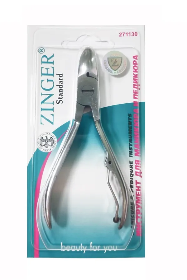 Zinger Кусачки педикюрные / Standard 45-S(FD), серебристый матовый/глянцевый, 10,7 см KRISTALLER, серый - фото 2