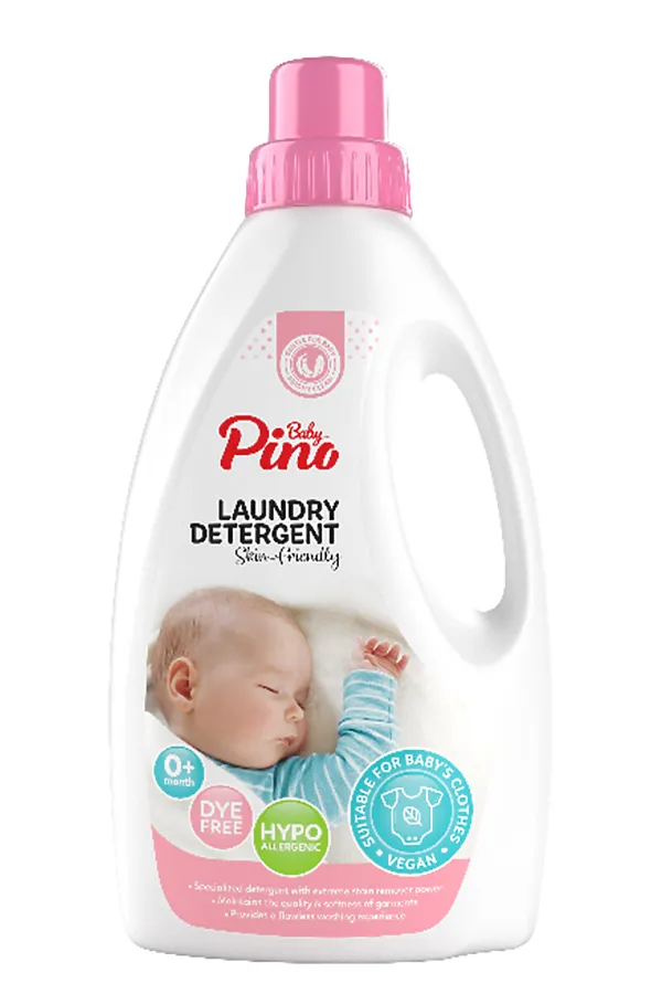 Baby Pino Гель для стирки детского белья гипоаллергенный 0+ / Laundry Detergent Pink, 2000 мл KRISTALLER, прозрачный - фото 2