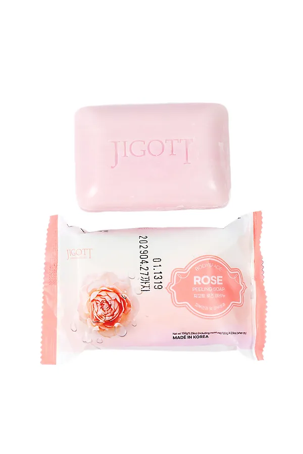 Jigott Мыло-скраб для лица и тела с экстрактом розы / Rose Scrub Soap, 150 г KRISTALLER, розовый - фото 2