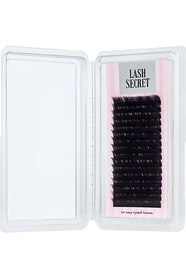 Lash Secret Ресницы для наращивания, одна длина, 16 линий, C/0,05 x 13 мм, чёрный KRISTALLER, черный - фото 2