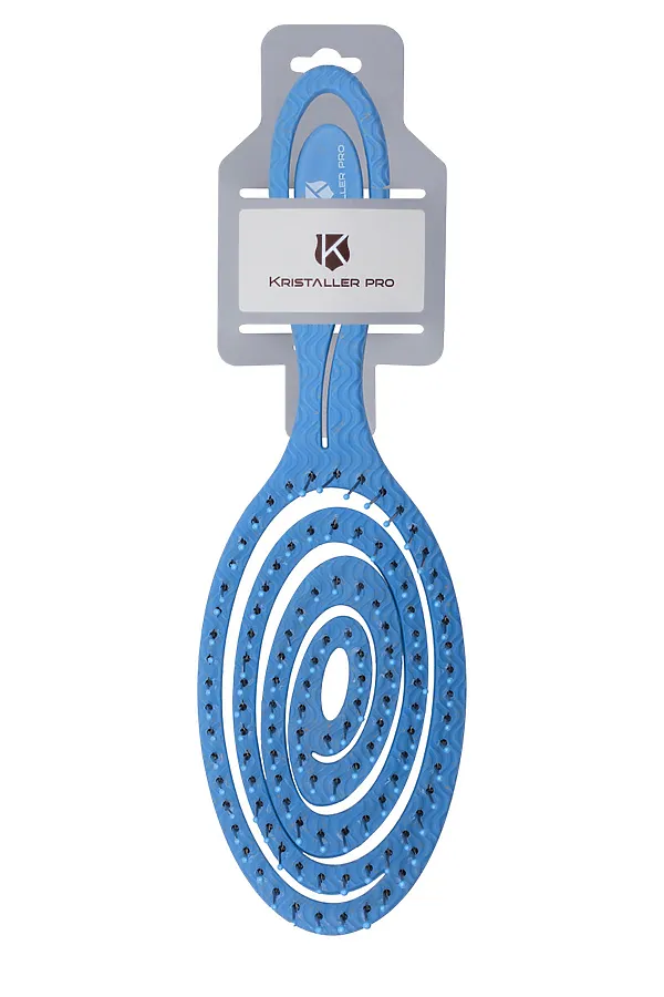 Kristaller Расческа для волос продувная / Blueberry Z10-5, нейлоновые штифты, черничный KRISTALLER, черничный - фото 2