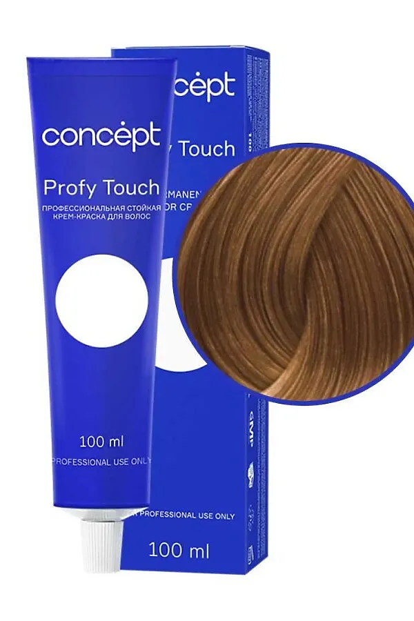 Concept Profy Touch 8.37 Профессиональный крем-краситель для волос, светлый золотисто-коричневый, 100 мл KRISTALLER, светлый золотисто-коричневый - фото 2