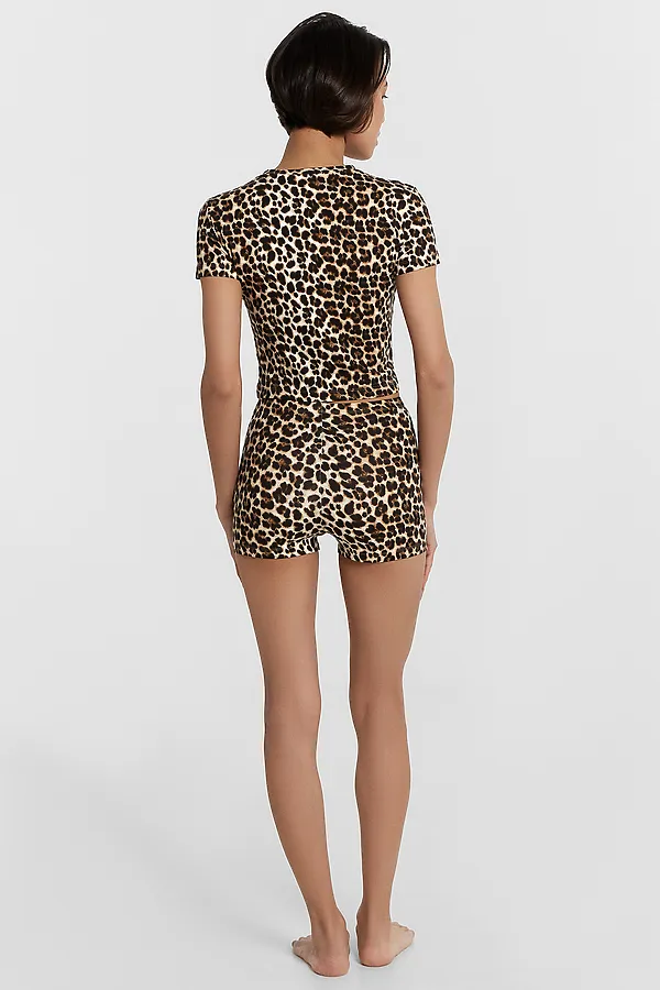 Комплект (Футболка+Шорты) MARK FORMELLE, леопард на бежевом - фото 2