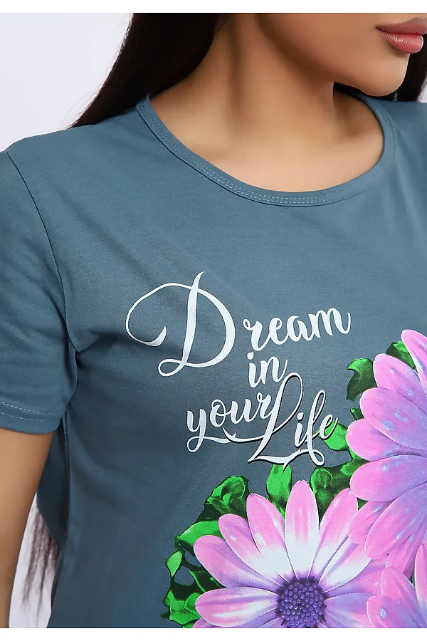 Костюм с брюками 646 Gerbera Style НАТАЛИ, серо-голубой - фото 2