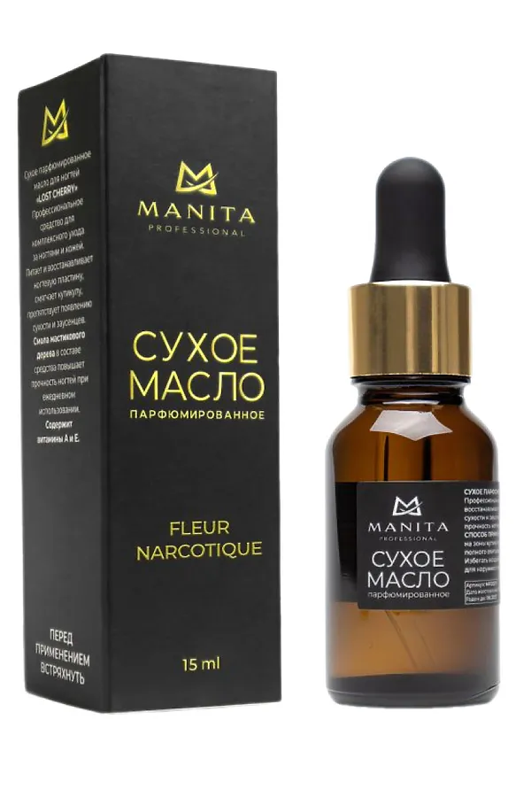 Manita Professional Масло сухое для ногтей и кутикулы парфюмированное, Fleur Narcotique, 15 мл KRISTALLER, прозрачный - фото 2