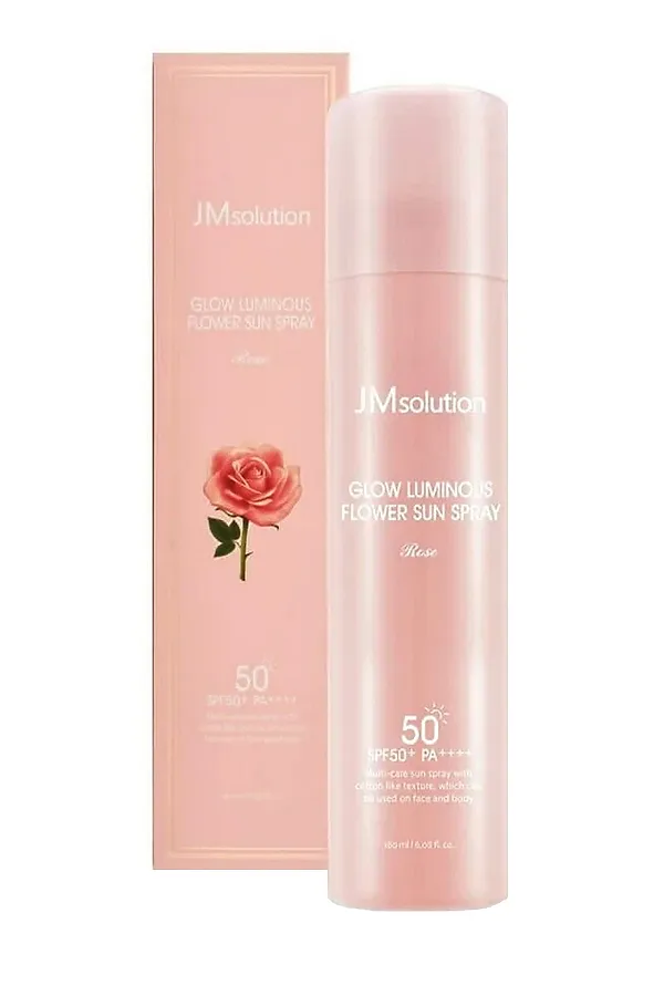 JMsolution Омолаживающий солнцезащитный спрей с экстрактом розы / Glow Luminous Flower Sun Spray SPF50+ PA++++, 180 мл KRISTALLER, прозрачный - фото 2
