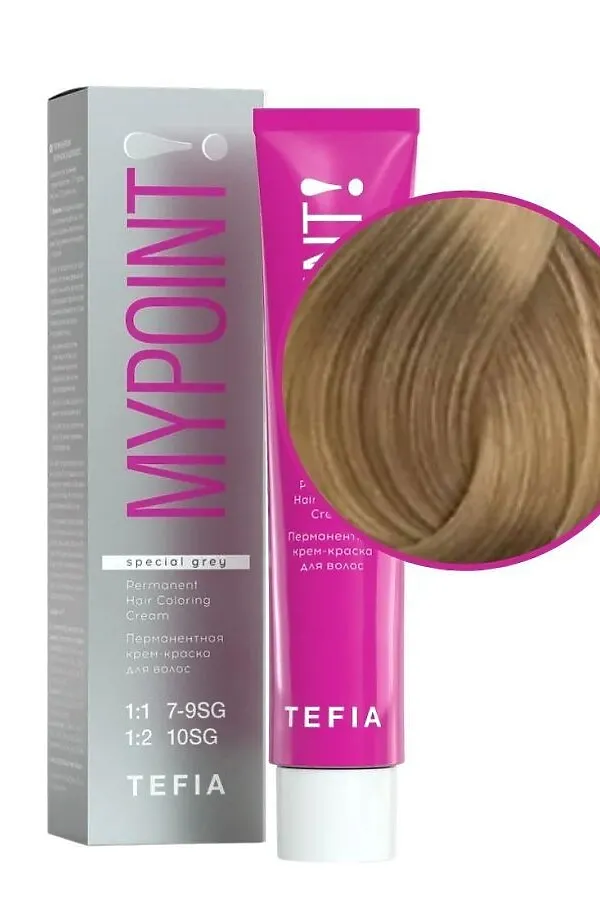 TEFIA Mypoint Special Grey 10.80 Перманентная крем-краска для седых волос / Экстра светлый блондин коричневый, 60 мл KRISTALLER, экстра светлый блондин коричневый - фото 2