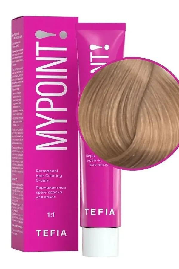 TEFIA Mypoint 9.8 Перманентная крем-краска для волос / Очень светлый блондин коричневый, 60 мл KRISTALLER, очень светлый блондин коричневый - фото 2