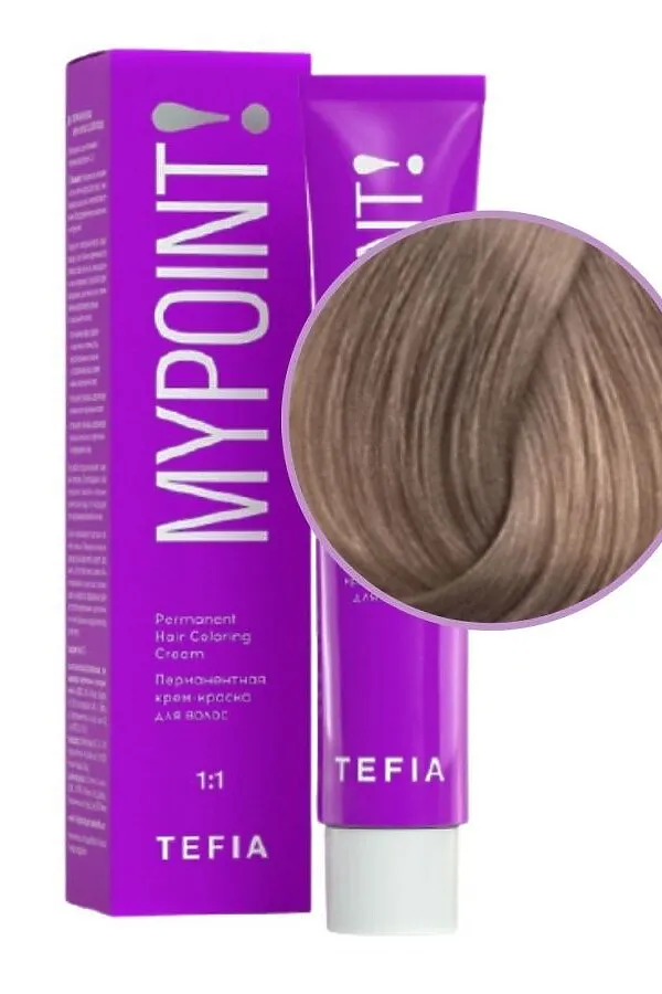 TEFIA Mypoint 8.81 Гель-краска для волос тон в тон / Светлый блондин коричнево-пепельный, безаммиачная, 60 мл KRISTALLER, светлый блондин коричнево-пепельный - фото 2